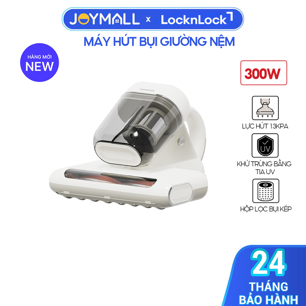 Máy Hút Bụi Giường Nệm LocknLock ENV818IVY, Hàng Chính Hãng, Khử Trùng Bằng Tia UV - JoyMall