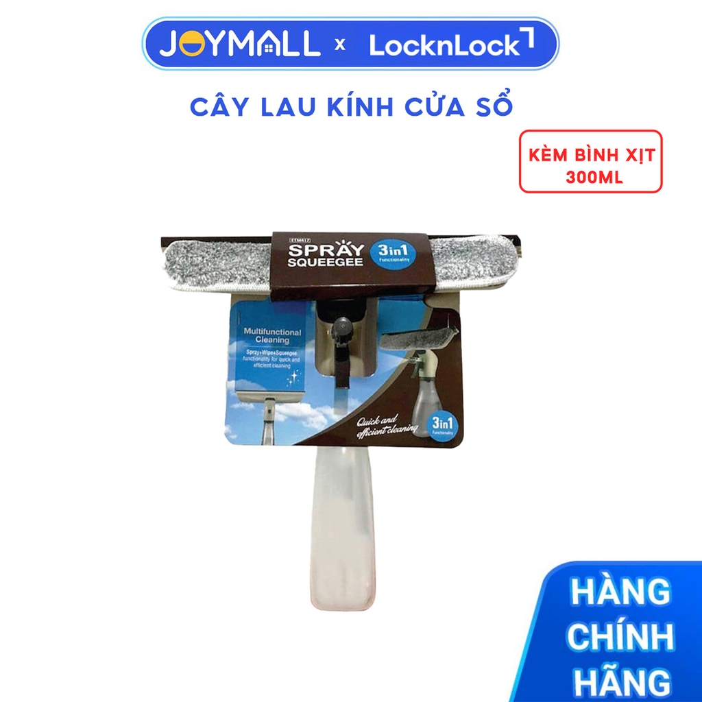 Cây Lau Kính Cửa Sổ LocknLock ETM417 Kèm Bình Xịt Nước 300ml, Hàng Chính Hãng - JoyMall