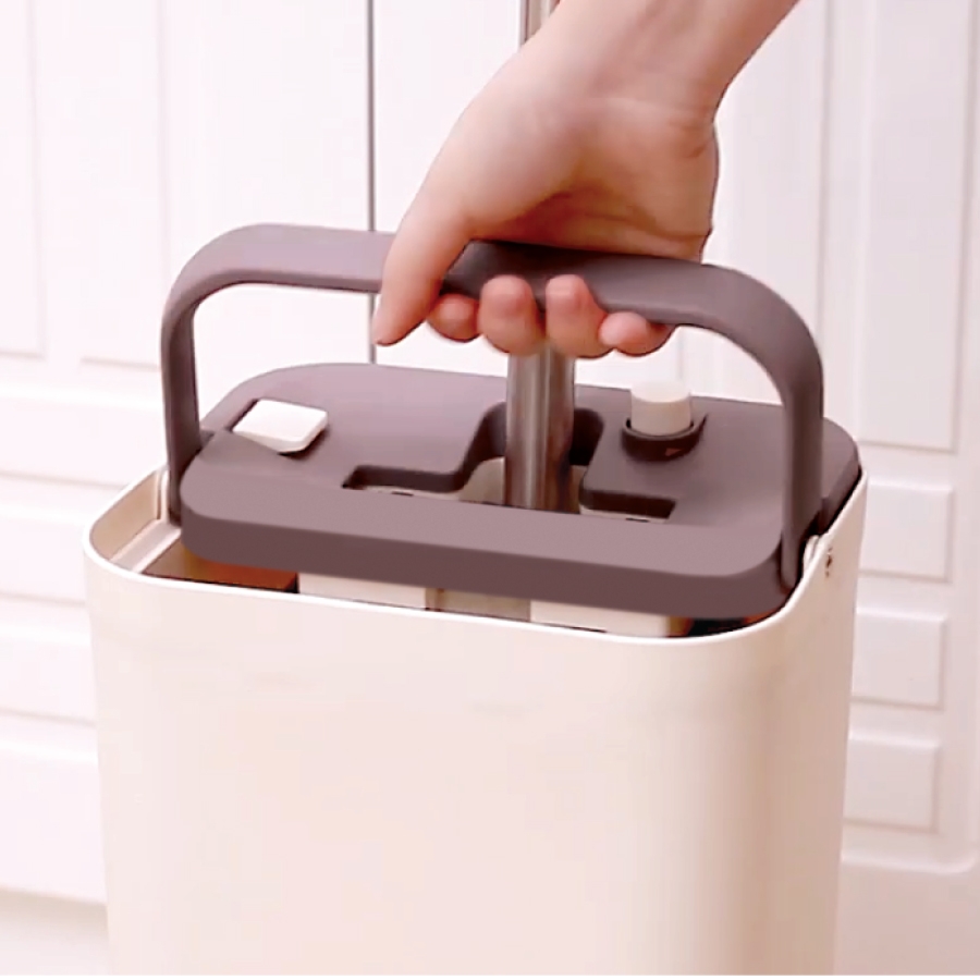 Bộ cây lau nhà xoay tay Lock&Lock Squeeze Flat Mop ETM471 - Hàng chính hãng, chất liệu Inox, nhựa PP, ABS - JoyMall