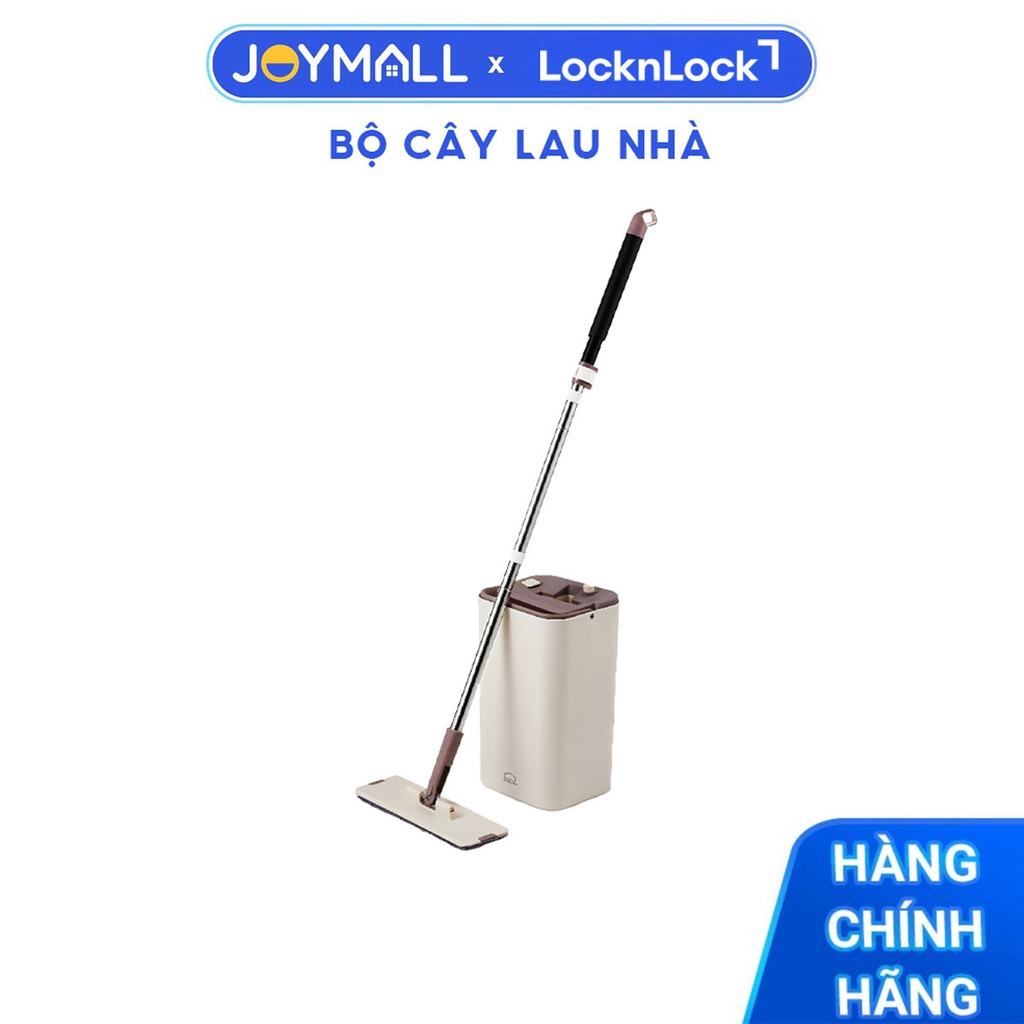 Bộ cây lau nhà xoay tay Lock&Lock Squeeze Flat Mop ETM471 - Hàng chính hãng, chất liệu Inox, nhựa PP, ABS - JoyMall