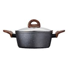 Nồi nhôm chống dính BAUM Marble 2 tay cầm Lock&Lock LBU1242(24cm) , LBU1202(20cm) - hàng chính hãng - JoyMall