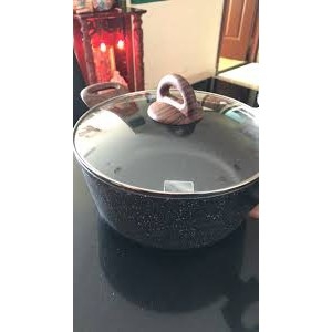 Nồi nhôm chống dính BAUM Marble 2 tay cầm Lock&Lock LBU1242(24cm) , LBU1202(20cm) - hàng chính hãng - JoyMall