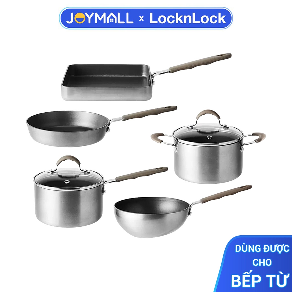 Nồi, chảo nhôm chống dính Lock&Lock Handycook, nhiều size - Không dùng bếp từ - Hàng Chính Hãng - JoyMall