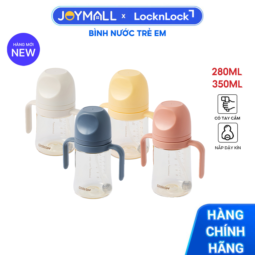 Bình Nước Cho Bé LocknLock Ppsu Straw Cup HAP914 280ml, HAP915 350ml, Hàng Chính Hãng - JoyMall