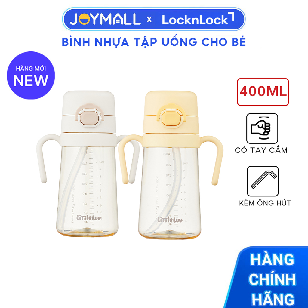 Bình Nước Cho Bé LocknLock HAP916, Hàng Chính Hãng, Có Tay Cầm Và Ống Hút - JoyMall