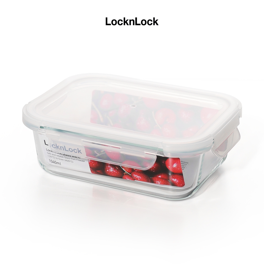 Hộp thủy tinh LocknLock BLANC bảo quản thực phẩm nhiều dung tích LLG110 - Hàng chính hãng, chịu nhiệt cao, dùng được lò vi sóng - JoyMall