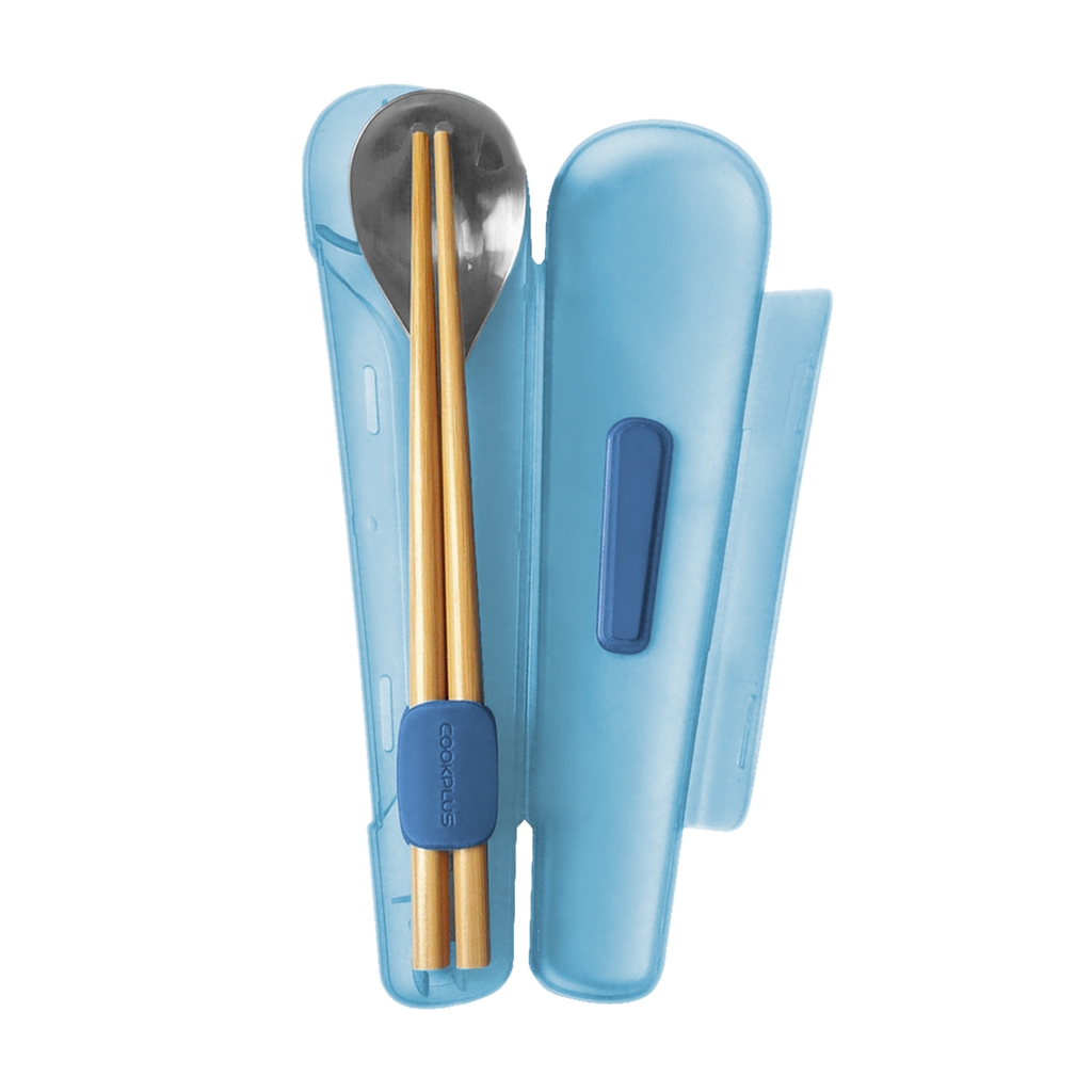 Bộ muỗng đũa LocknLock HPL103 có hộp đựng tiện dụng mang đi học, đi làm, đi du lịch với chất liệu inox và tre - JoyMall