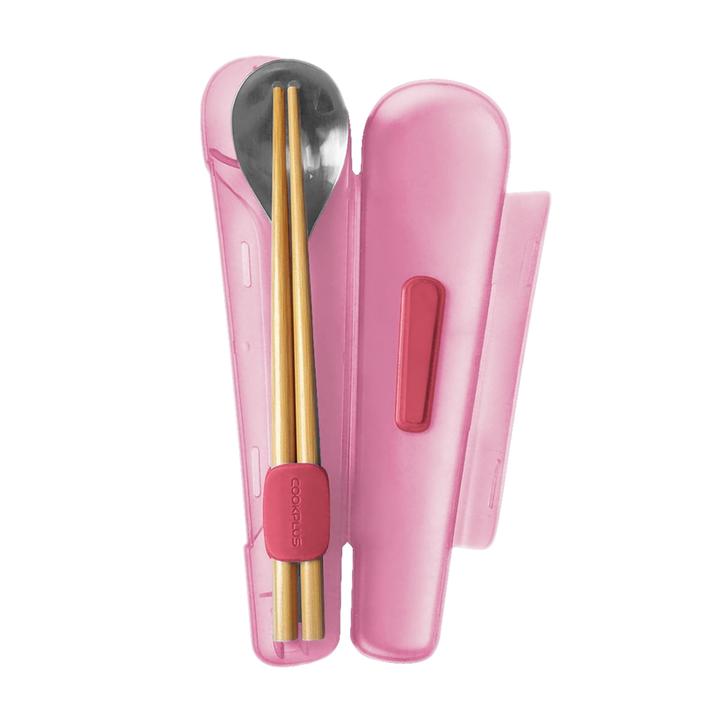 Bộ muỗng đũa LocknLock HPL103 có hộp đựng tiện dụng mang đi học, đi làm, đi du lịch với chất liệu inox và tre - JoyMall