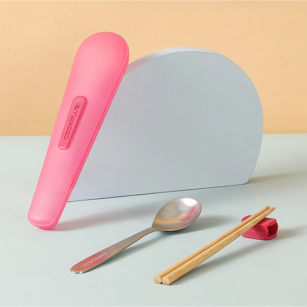 Bộ muỗng đũa LocknLock HPL103 có hộp đựng tiện dụng mang đi học, đi làm, đi du lịch với chất liệu inox và tre - JoyMall