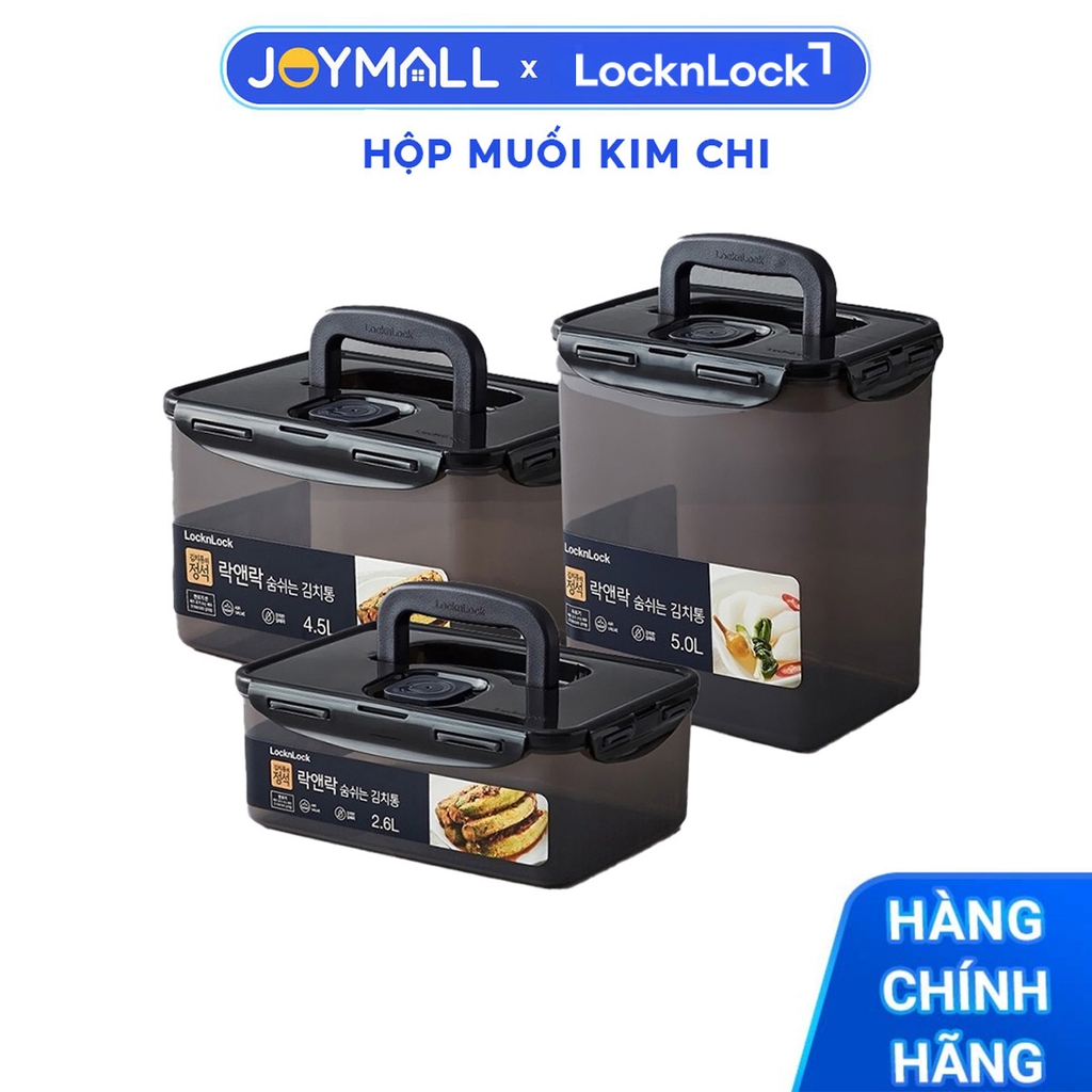 Hộp muối kim chi LocknLock Breathing Kimchi màu xám đậm
