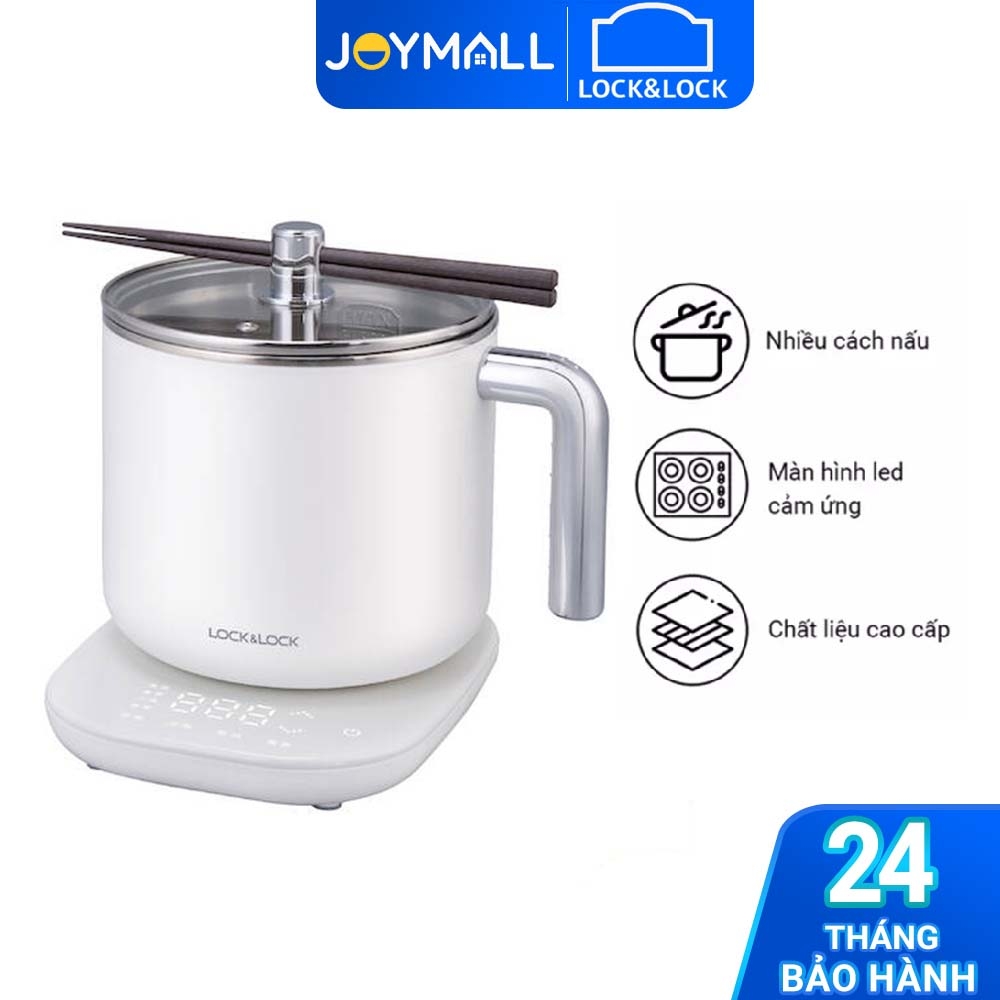 Nồi điện đa năng Lock&Lock 1,5L EJC141 - Hàng chính hãng, có thể dùng nấu lẩu, nấu mì, nấu nước, hâm nóng - JoyMall
