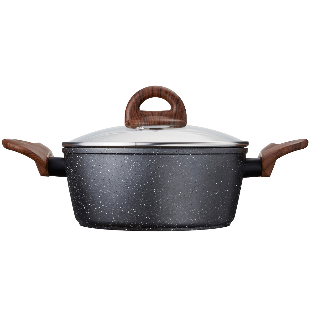 Nồi nhôm chống dính BAUM Marble 2 tay cầm Lock&Lock LBU1242(24cm) , LBU1202(20cm) - hàng chính hãng - JoyMall