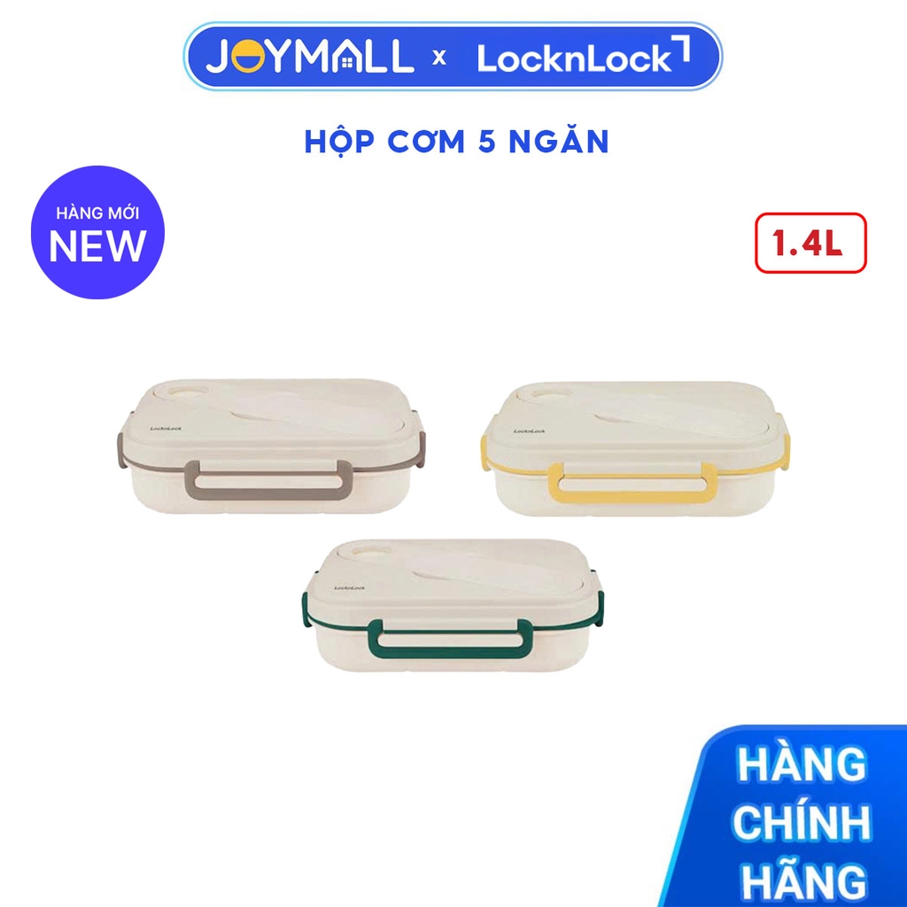 Hộp Cơm Chia 5 Ngăn LocknLock LCB952 Dung Tích 1.4 Lít, Hàng Chính Hãng - JoyMall