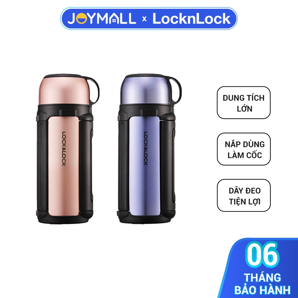 Bình Giữ Nhiệt Cỡ Đại Lock& Lock LHC1412 LHC1413 1.5L 1.8L - Hàng Chính Hãng, Bằng Thép Không Gỉ,Có Tay Xách - JoyMall