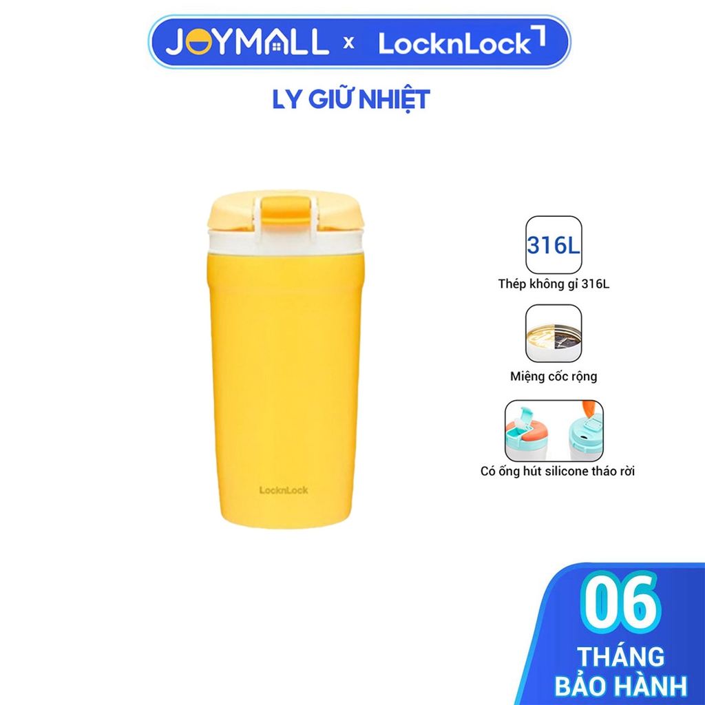 Ly giữ nhiệt LocknLock Dual one touch tumbler 430ml LHC3282YEL - JoyMall