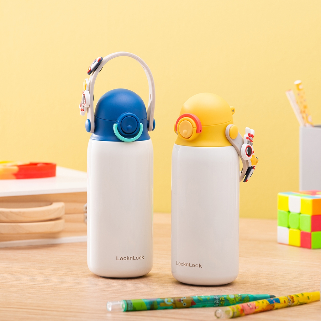 Bình giữ nhiệt LocknLock DIY Strap Tumbler 350ml LHC3283 - Hàng chính hãng kèm sticker ngộ nghĩnh cho bé - JoyMall