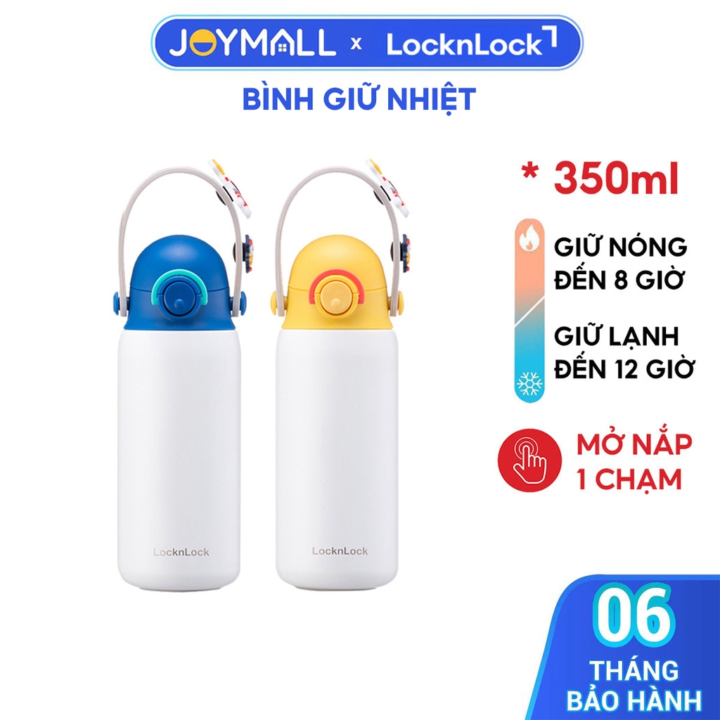 Bình giữ nhiệt LocknLock DIY Strap Tumbler 350ml LHC3283 - Hàng chính hãng kèm sticker ngộ nghĩnh cho bé - JoyMall