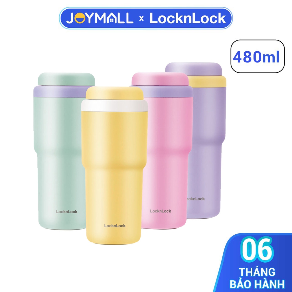 Bình giữ nhiệt Lock&Lock 480ml Daily Macaron Tumbler LHC3292 - Hàng chính hãng thép không gỉ 316L - JoyMall