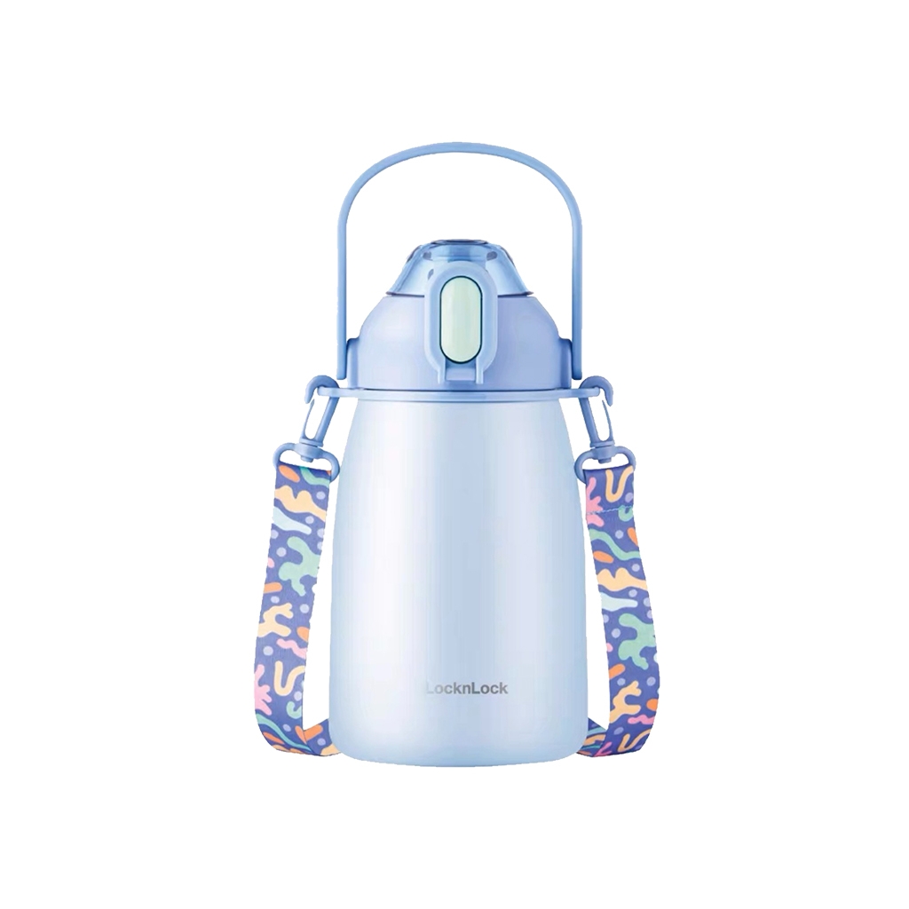 Bình giữ nhiệt LocknLock 1-1.5L LHC3311 LHC3312 - Hàng chính hãng chất liệu thép không gỉ, có dây deo, nắp bật 1 chạm tiện lợi - JoyMall