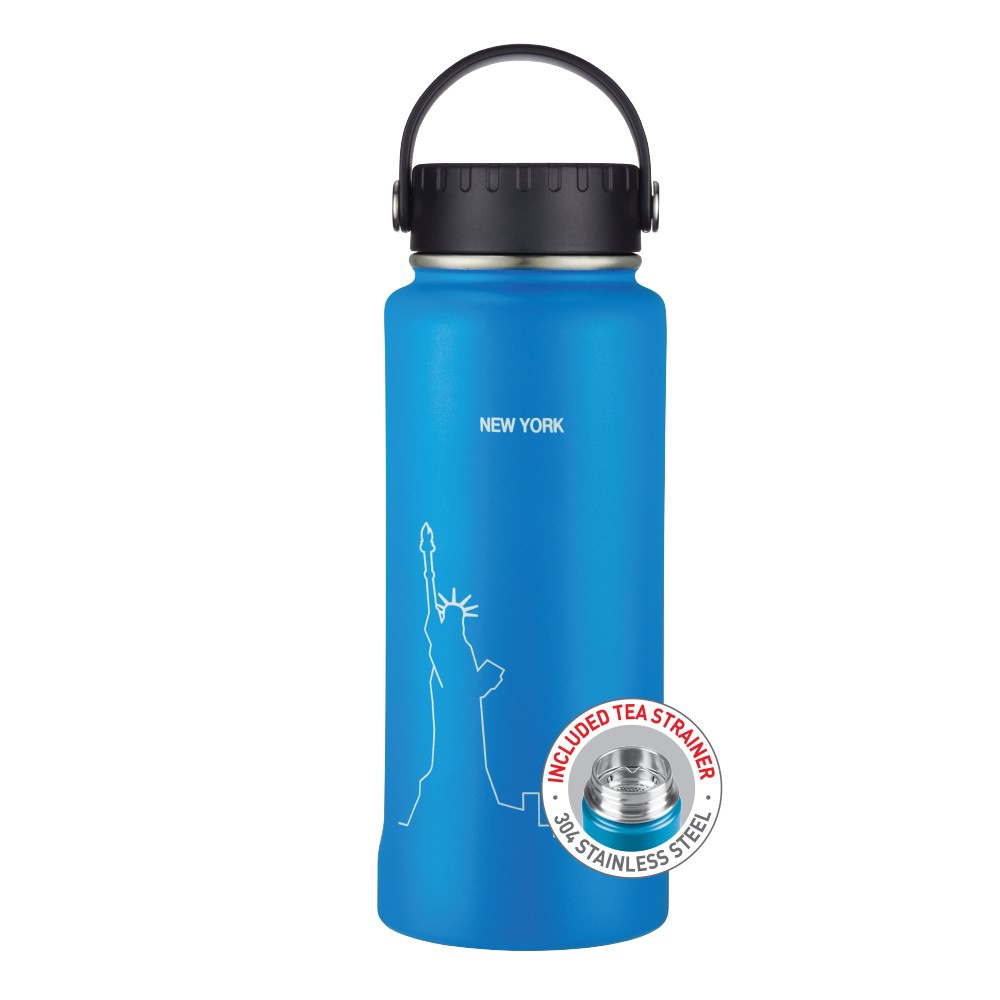 Bình giữ nhiệt Lock&Lock 897ml Riga Tumbler LHC4160 - Hàng chính hãng có khay lưới lọc trà inox và quai xách - JoyMall