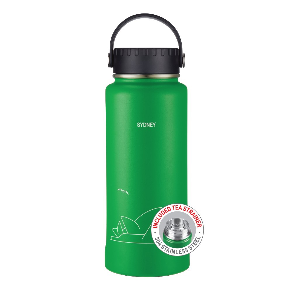 Bình giữ nhiệt Lock&Lock 897ml Riga Tumbler LHC4160 - Hàng chính hãng có khay lưới lọc trà inox và quai xách - JoyMall