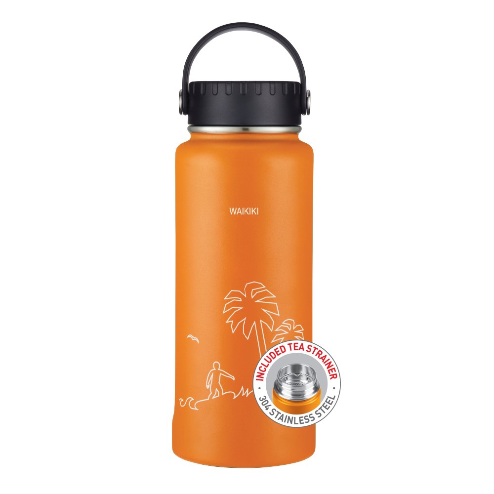 Bình giữ nhiệt Lock&Lock 897ml Riga Tumbler LHC4160 - Hàng chính hãng có khay lưới lọc trà inox và quai xách - JoyMall