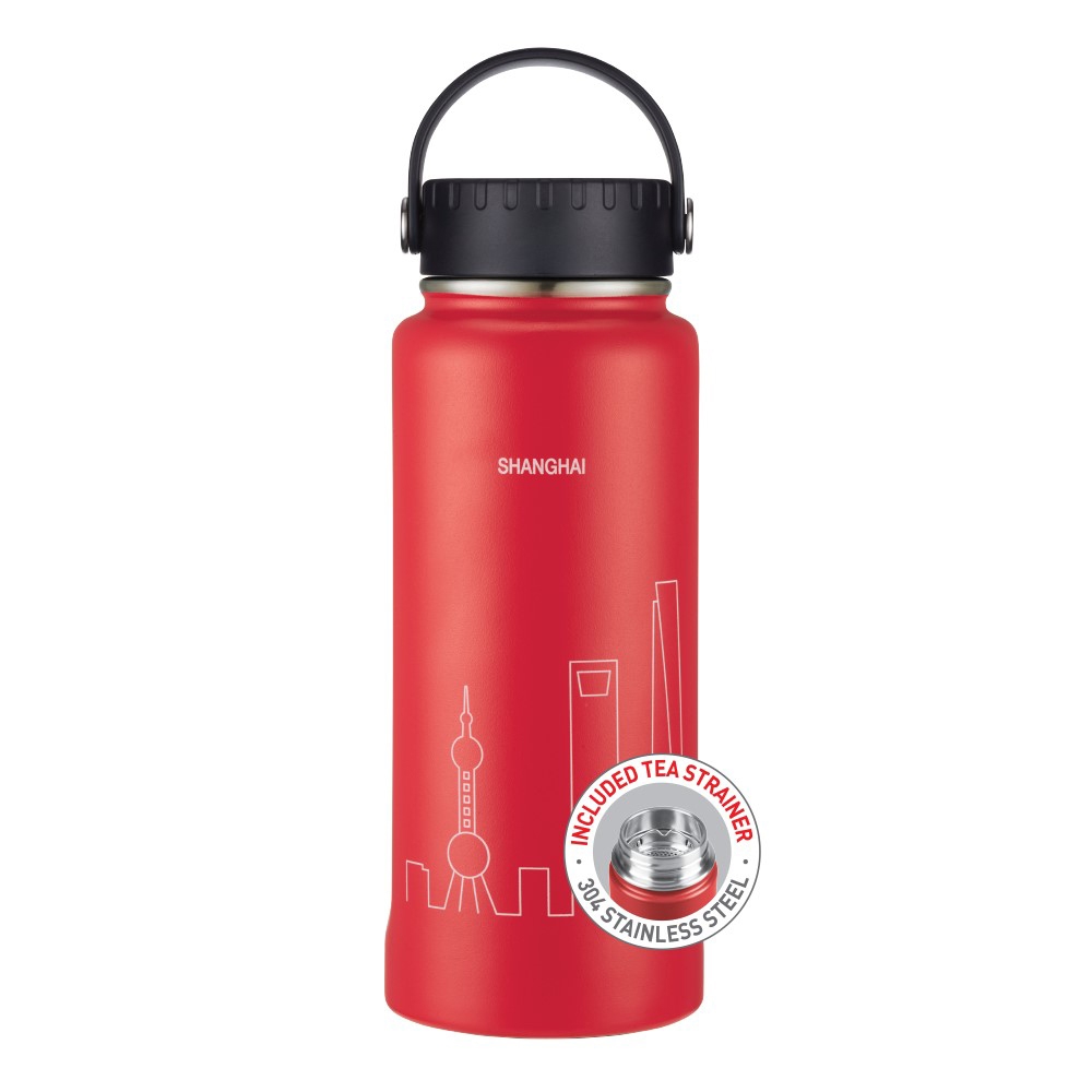 Bình giữ nhiệt Lock&Lock 897ml Riga Tumbler LHC4160 - Hàng chính hãng có khay lưới lọc trà inox và quai xách - JoyMall