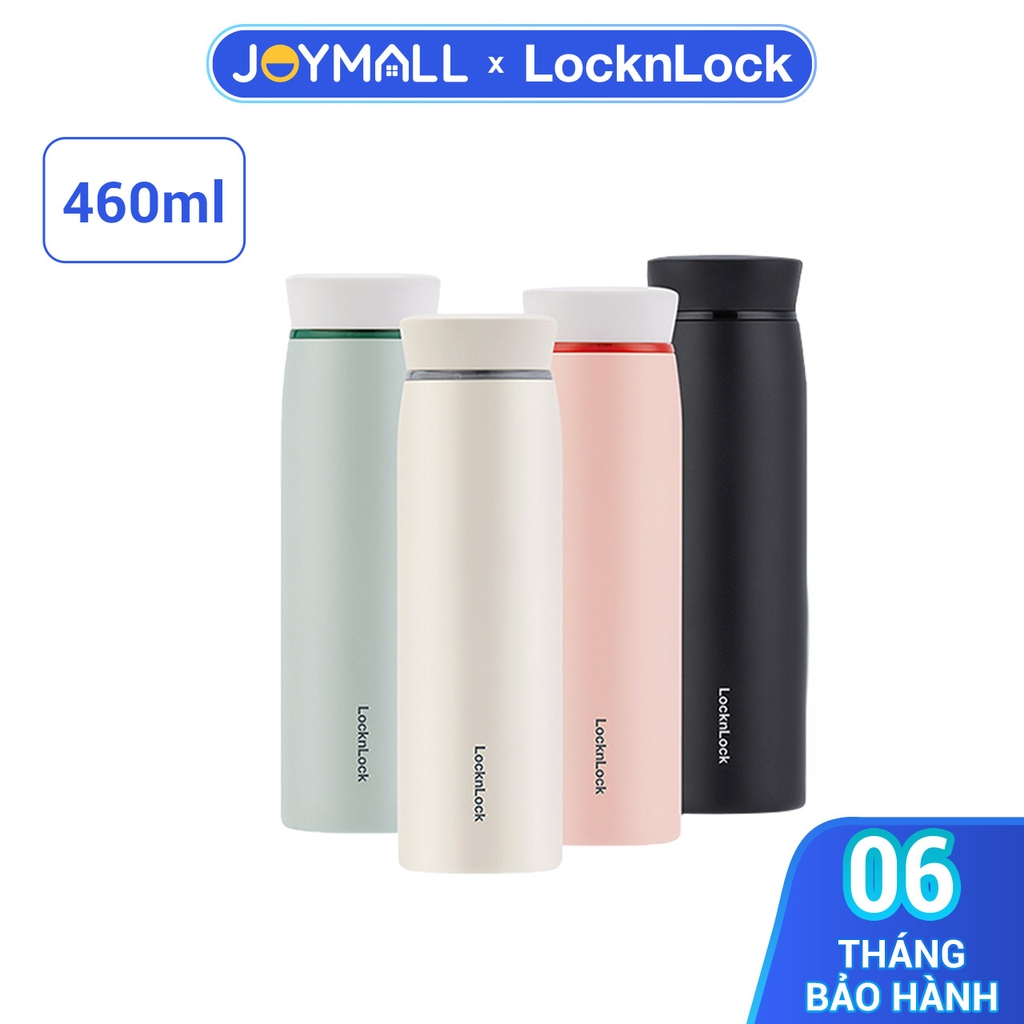 Bình Giữ Nhiệt Lock&Lock Feather Light Ring LHC4244 460ml - Hàng Chính Hãng, Có Khay Lưới Lọc Trà - JoyMall