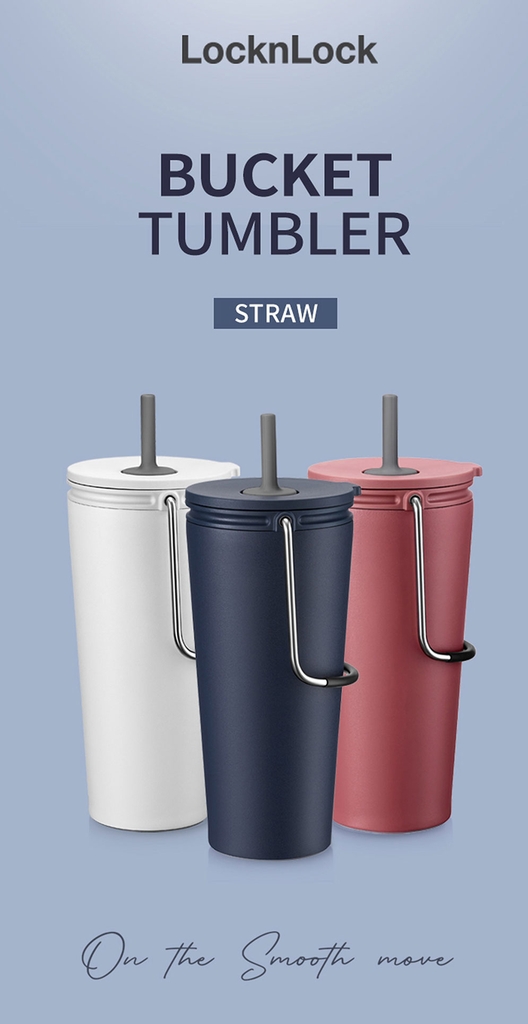 Bình giữ nhiệt LocknLock Bucket Tumbler LHC4269NVY xanh navy 540ml