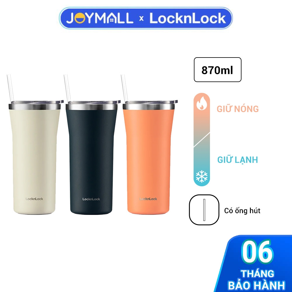 Ly giữ nhiệt LocknLock Daily Essential 870ml LHC4325, Hàng chính hãng, thép không gỉ - JoyMall