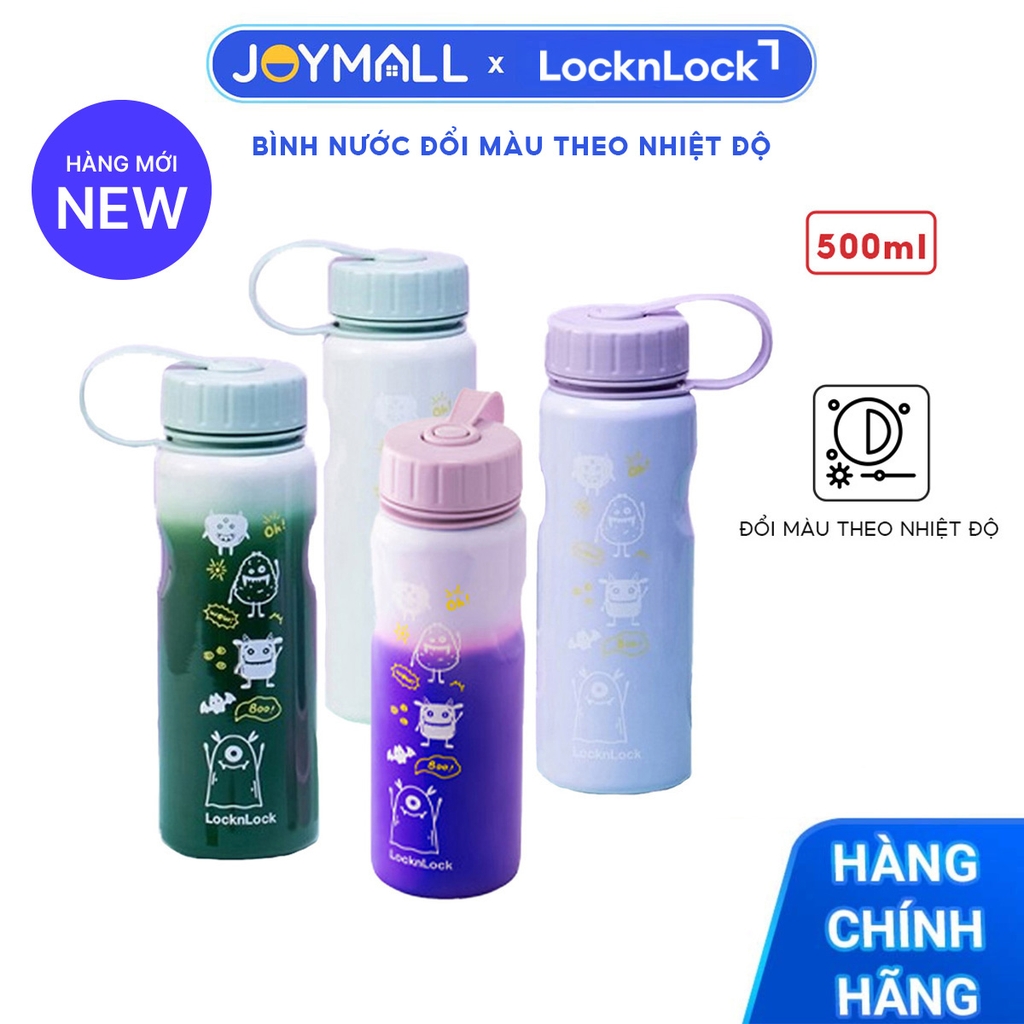 Bình Nước LocknLock 500ml LHC7005 Đổi Màu Theo Nhiệt Độ, Hàng Chính Hãng, Thép Không Gỉ - JoyMall