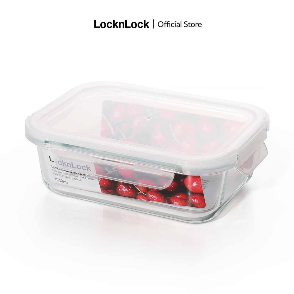 Hộp thủy tinh LocknLock BLANC bảo quản thực phẩm nhiều dung tích LLG110 - Hàng chính hãng, chịu nhiệt cao, dùng được lò vi sóng - JoyMall