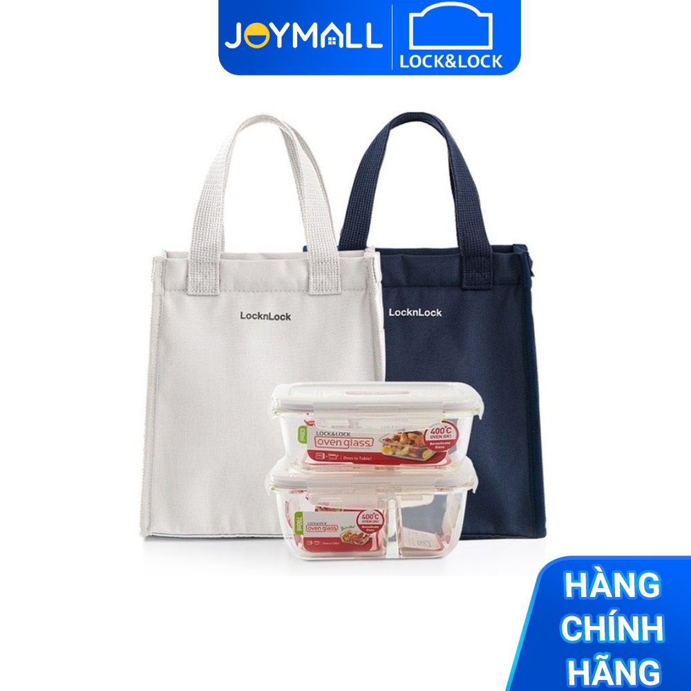Bộ túi hộp cơm thủy tinh Lock&Lock LLG429DS2, LLG428S2 - Hàng Chính Hãng, Dùng Được Lò Vi Sóng, Túi Đựng Nhiều - JoyMall