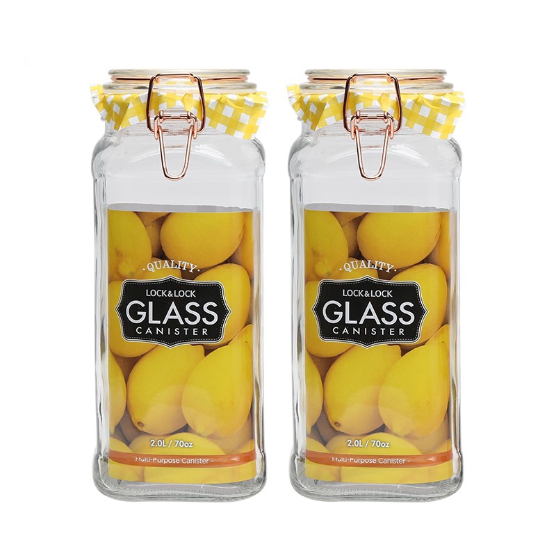 Bộ Hũ Đựng Thực Phẩm Bằng Thủy Tinh Lock&Lock Sodalime LLG516S01 LLG517S01 LLG518S01