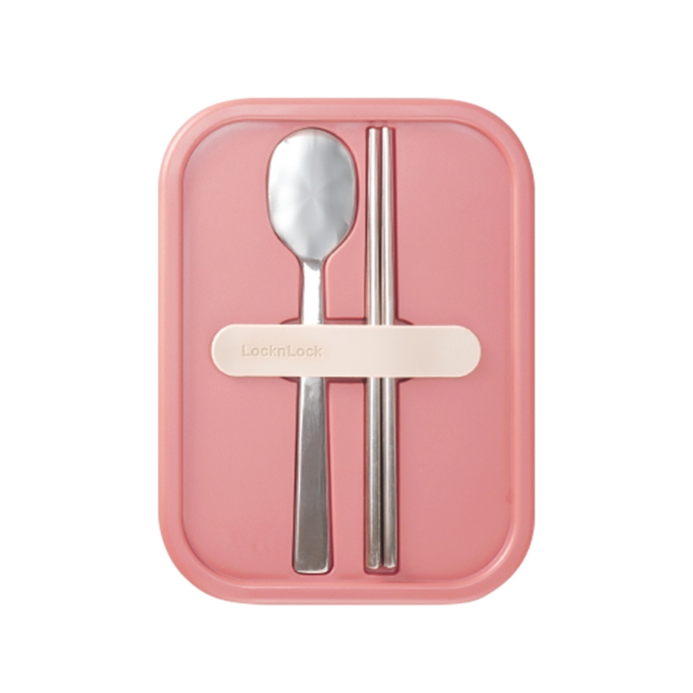 Hộp cơm thủy tinh LocknLock chia ngăn kèm muỗng đũa LLG991CL 930ml - Hàng chính hãng, dùng được lò vi sóng - JoyMall