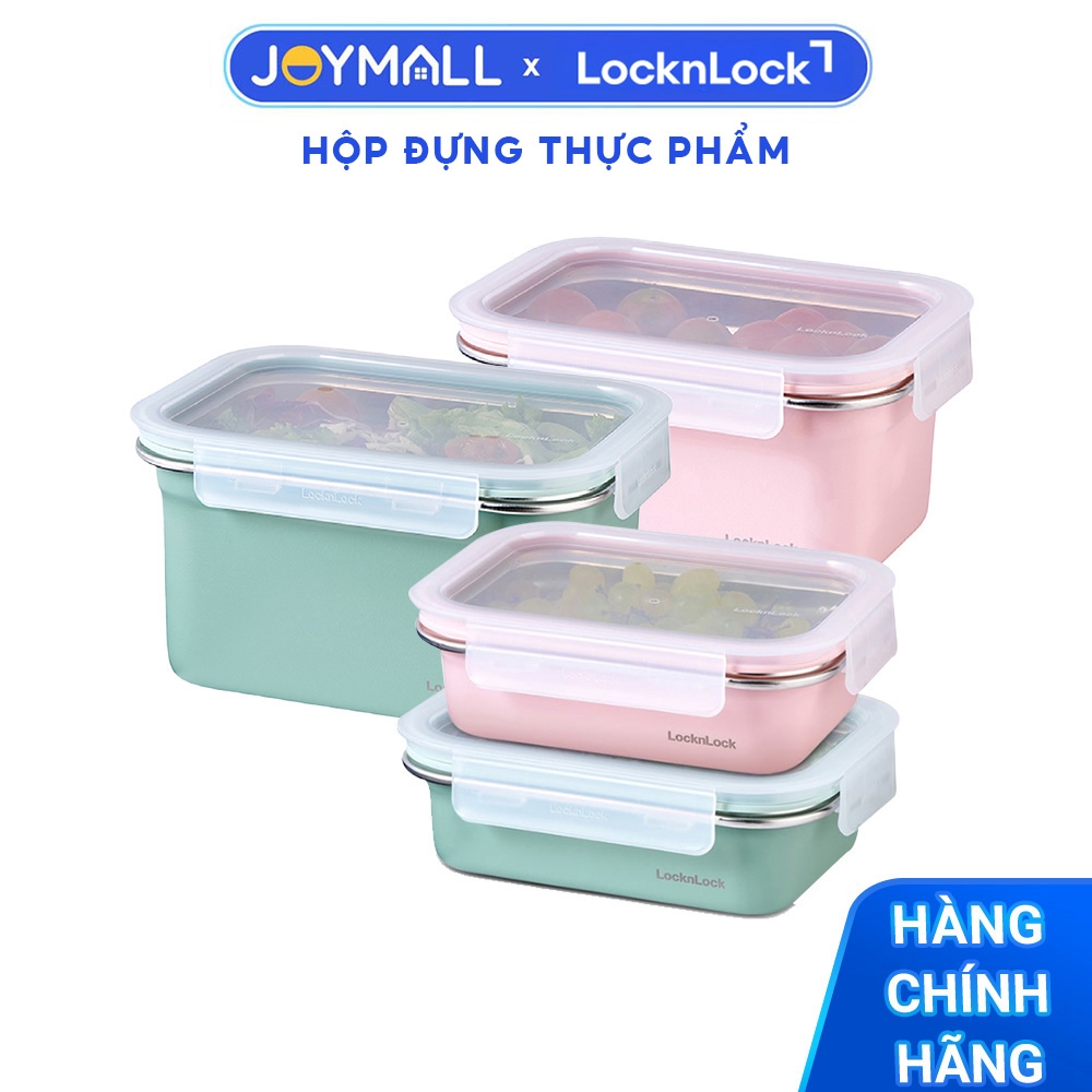 Hộp đựng thực phẩm LocknLock nhiều size, Hàng chính hãng, thép không gỉ, khóa cạnh chắc chắn - JoyMall