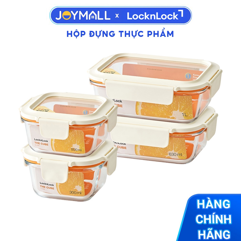 Hộp đựng thực phẩm thủy tinh LocknLock The Cube glass container nhiều dung tích