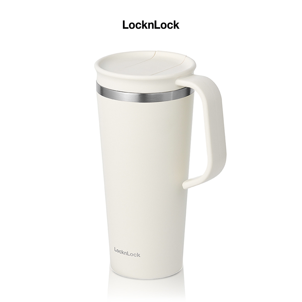 Ly giữ nhiệt LocknLock 600ml LHC4330 Daily Handle Tumbler, Hàng chính hãng, nắp trượt tích hợp tay cầm - JoyMall