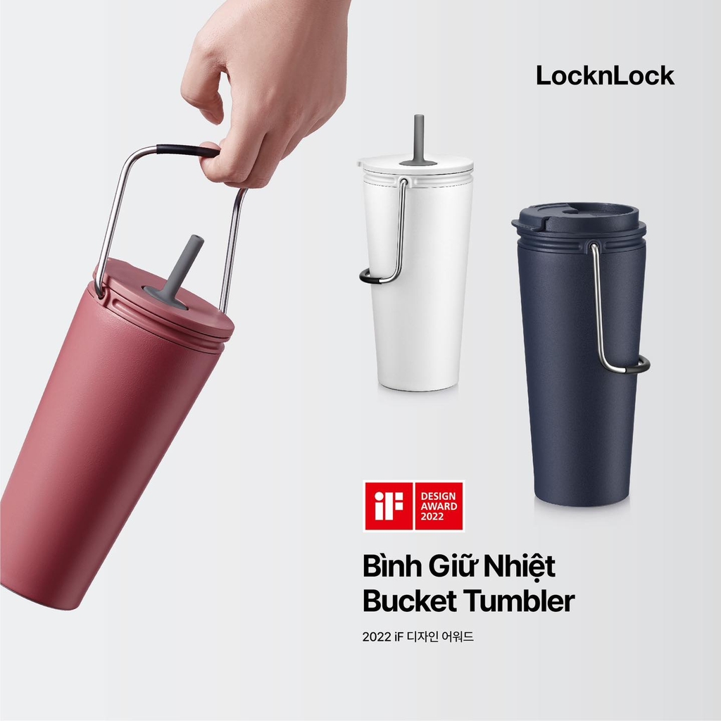 Bình giữ nhiệt LocknLock Bucket Tumbler LHC4269NVY xanh navy 540ml