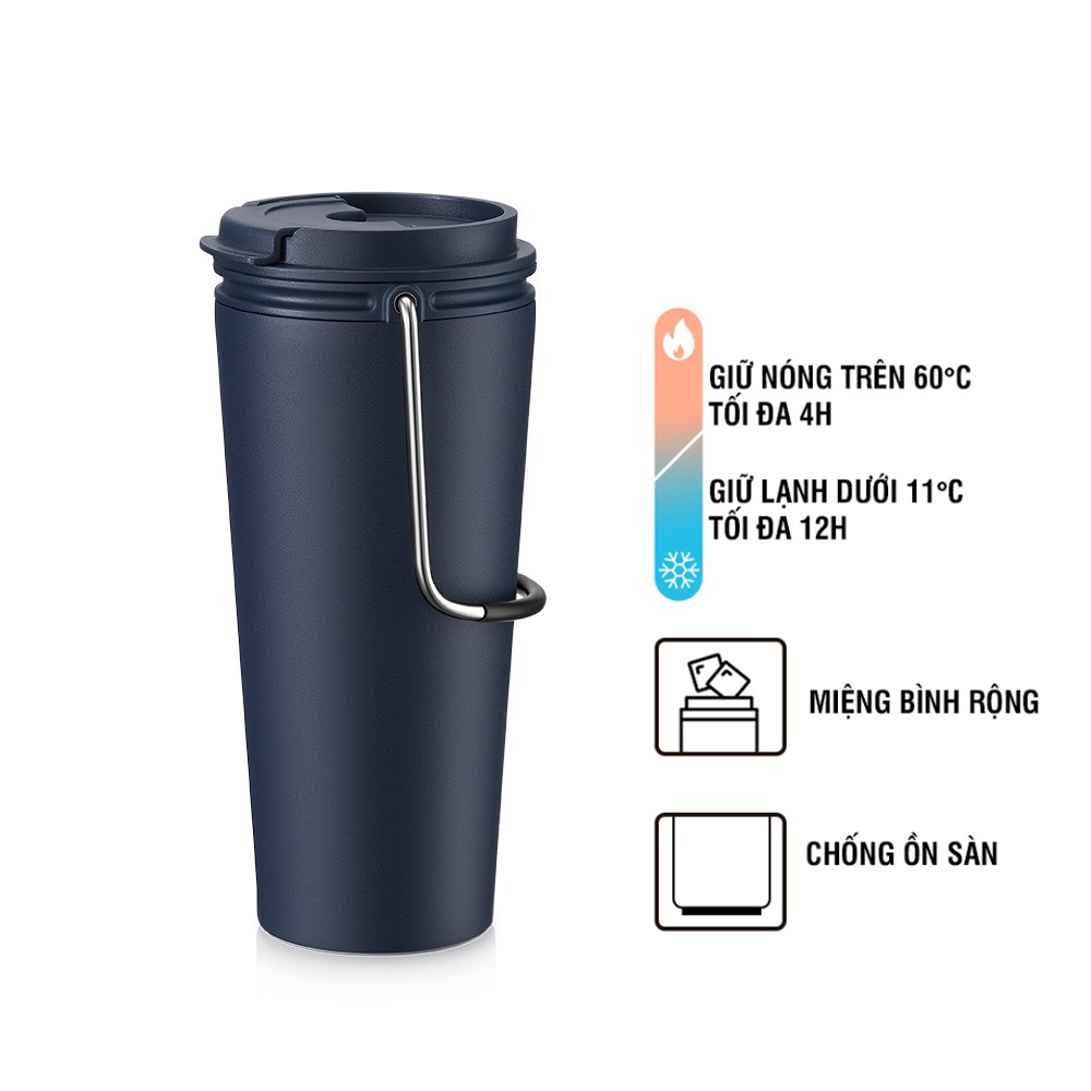 Bình giữ nhiệt LocknLock Bucket Tumbler LHC4269NVY xanh navy 540ml