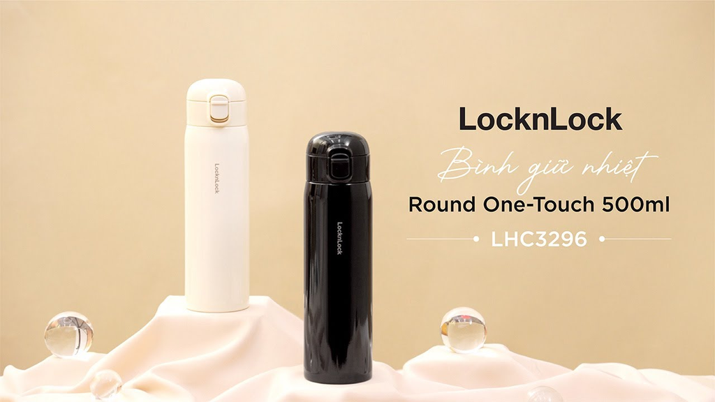 Bình giữ nhiệt LocknLock Round One-touch Tumbler 500ml LHC3296