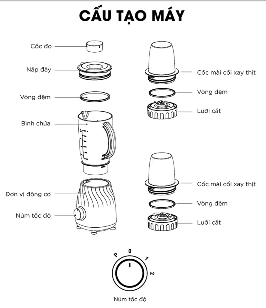 Máy xay sinh tố đa năng Lock&Lock Smart Blender 1.2L EJM462 - Hàng chính hãng, lưỡi bằng thép không gỉ - JoyMall