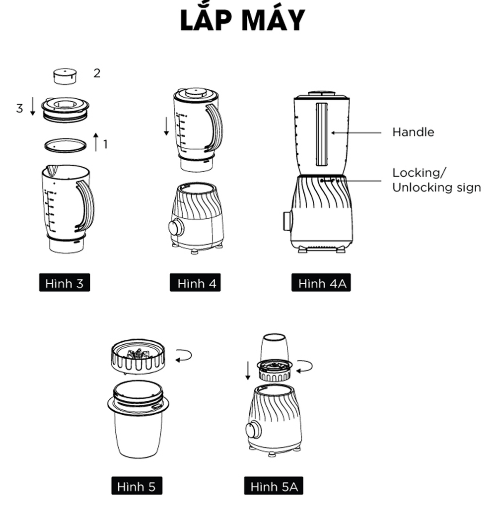 Máy xay sinh tố đa năng Lock&Lock Smart Blender 1.2L EJM462 - Hàng chính hãng, lưỡi bằng thép không gỉ - JoyMall