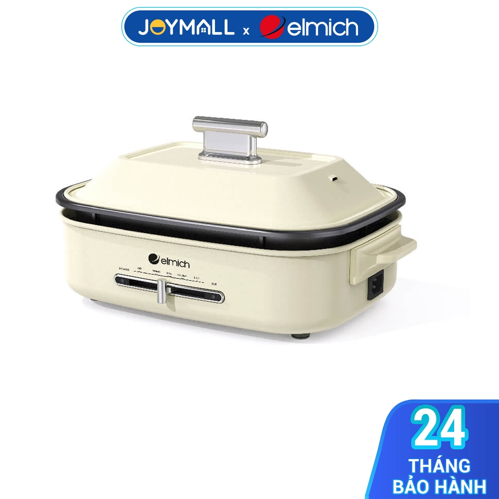 Nồi lẩu nướng đa năng Elmich MCE-3909OL, Hàng chính hãng, điều chỉnh nhiệt độ, tay cầm cách nhiệt - JoyMall