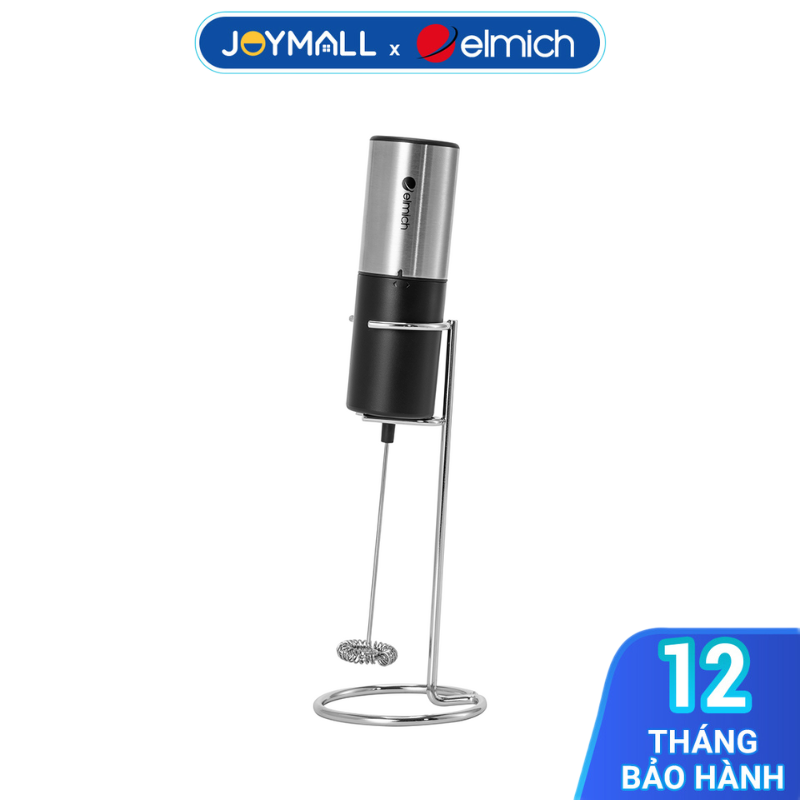Máy đánh sữa tạo bọt chạy pin Elmich MFE-9137, Hàng chính hãng, inox304, tặng kèm pin - JoyMall