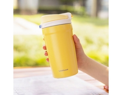 Ly giữ nhiệt LocknLock Dual one touch tumbler 430ml LHC3282YEL
