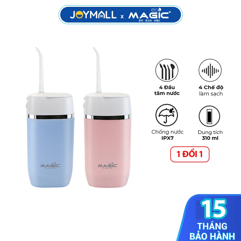 Máy tăm nước Magic Eco Pro-83, hàng chính hãng, Làm sạch mãng bám, 4 chế độ làm sạch, 2 loại đầu tăm - JoyMall