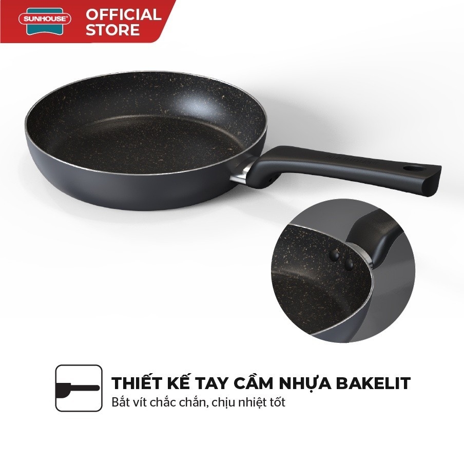 Chảo Chống Dính Sunhouse CT Plus - Đường Kính: 18-20-22-24-26-28-30cm - Hàng Chính Hãng - JoyMall