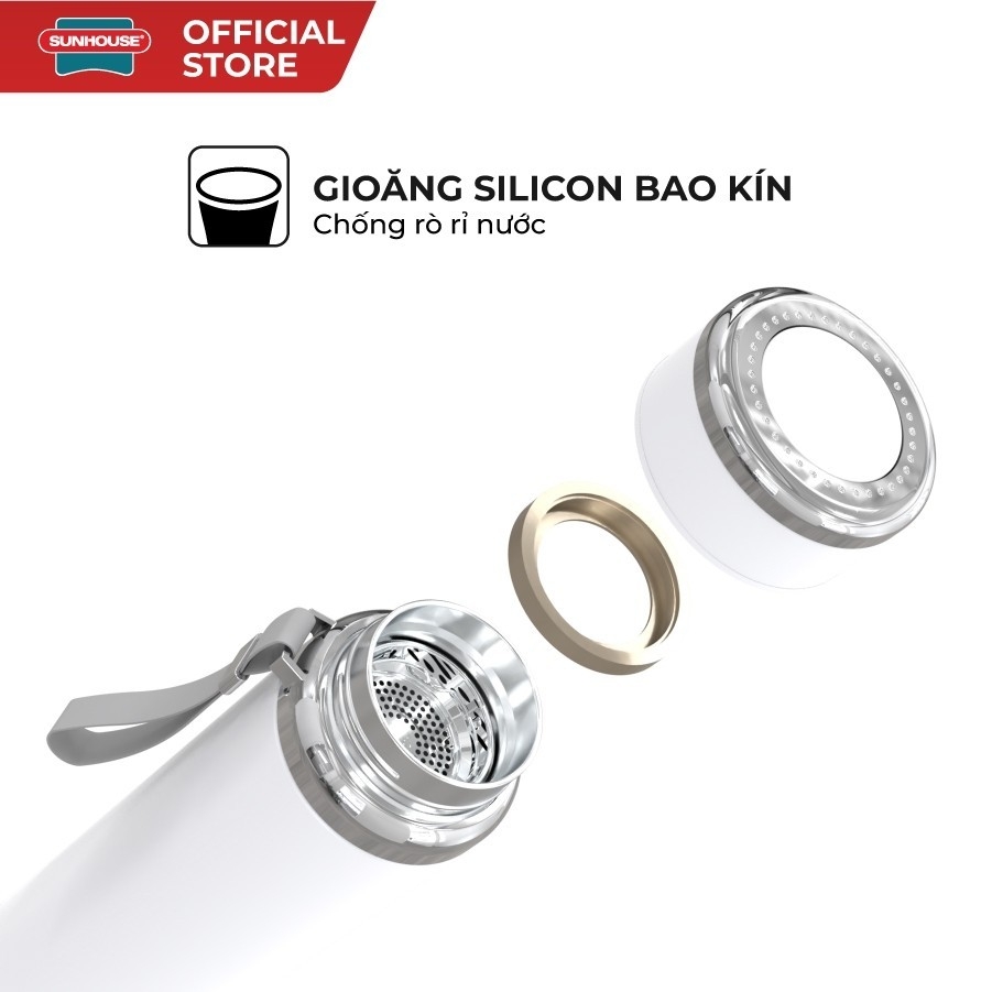 Bình Giữ Nhiệt Sunhouse Flexi KS-TU720 720ml, Hàng Chính Hãng, Inox 304, Giữ Nóng Lạnh -JoyMall