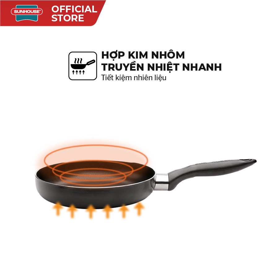 Chảo Chống Dính Đáy Từ Sunhouse Magnetic Pan SHM Size 22-30cm, Hàng Chính Hãng, Dùng Mọi Bếp-JoyMall
